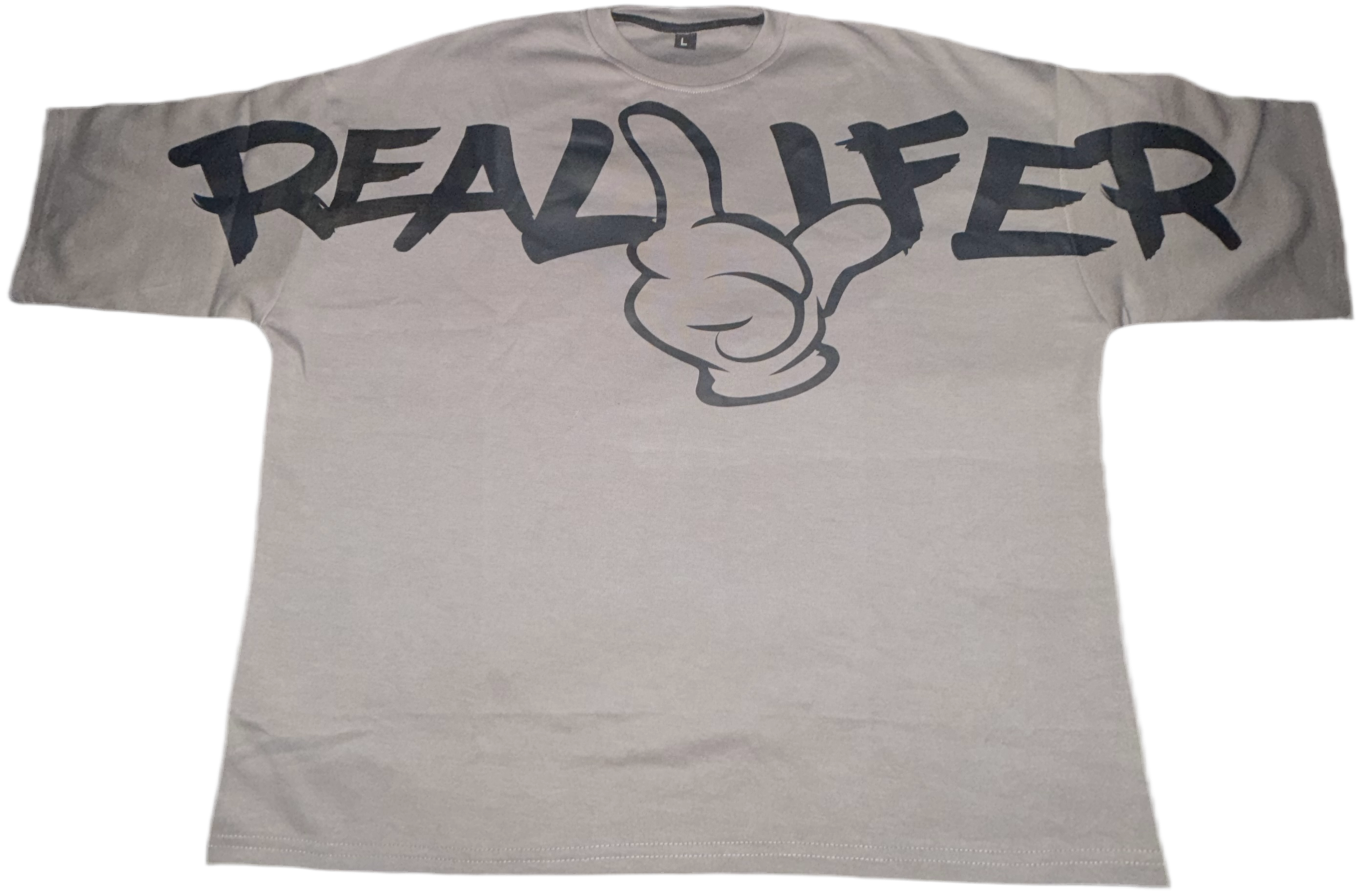 Reallifer Crop Tee (grey & black)