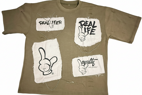 Olive Green Reallife Patch Tee