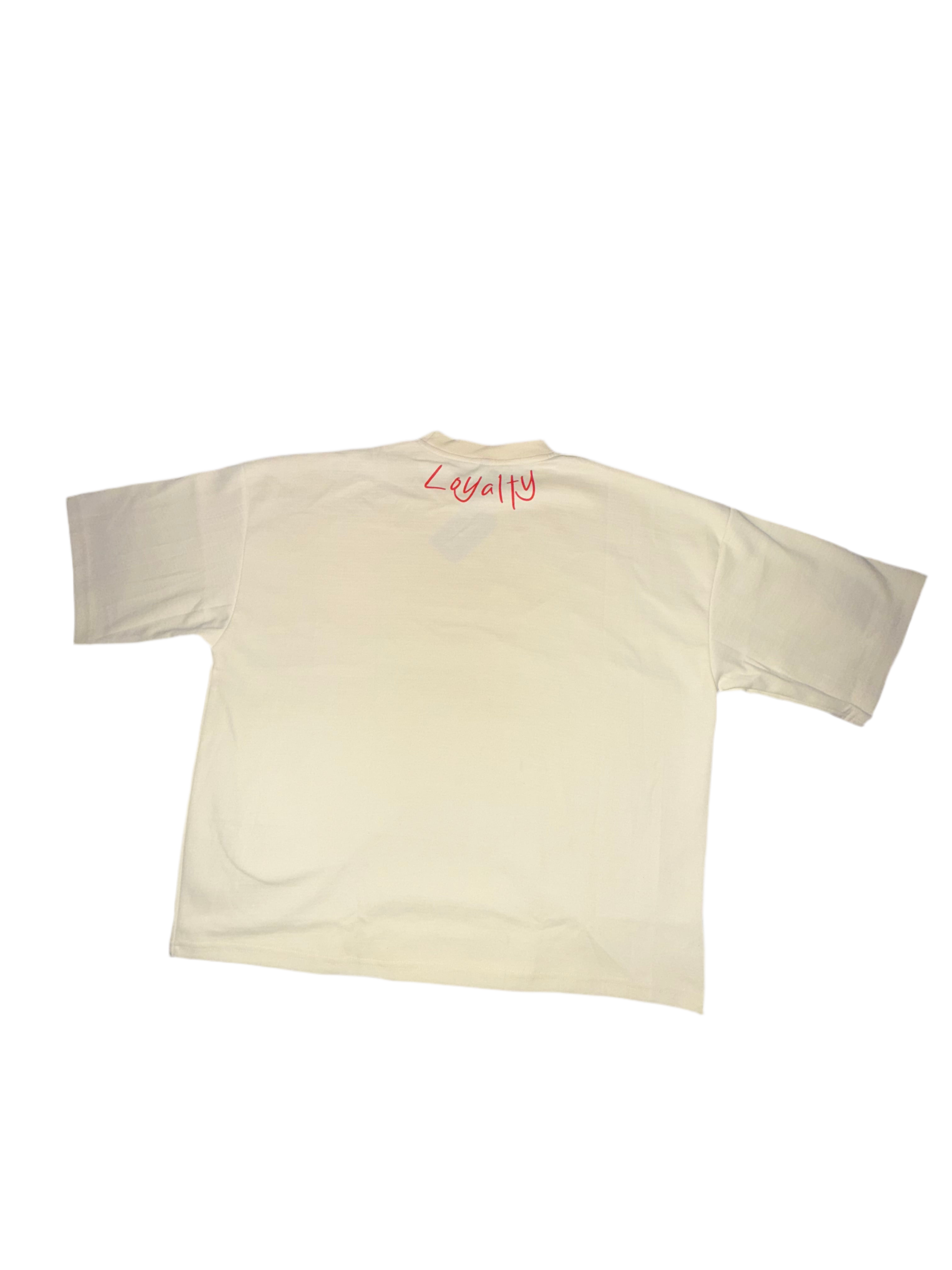 Reallifer Crop Tee (Tan & Red)