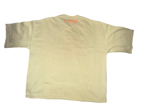 Reallifer Crop Tee (Olive green & Orange)